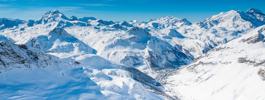 In Val d'Isere kannst du herrliche Aussichten genießen.