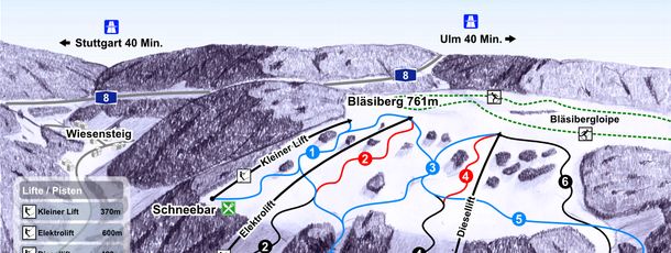 Information about the ski resort Wiesensteig Blaesiberg