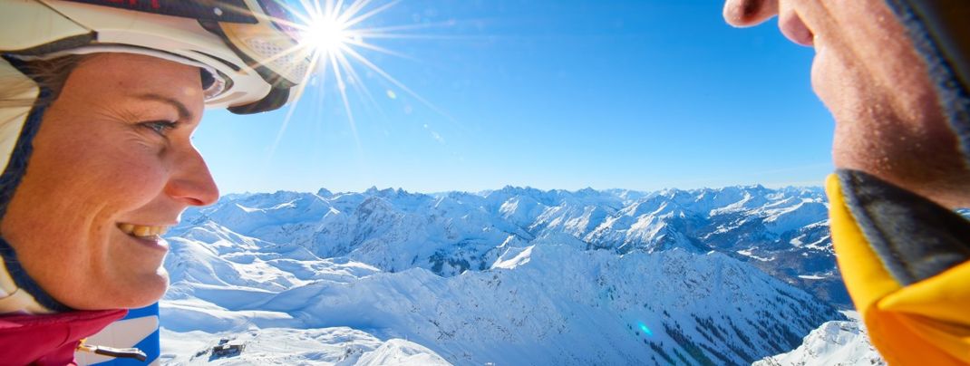 Berggipfel so weit das Auge reicht gibt es am Nebelhorn zu bestaunen.