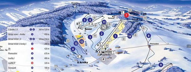 Detaillierte Infos zum Skiurlaub im Skigebiet Severak