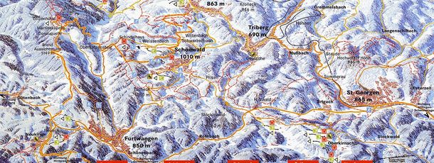 Pistenplan Ferienland Schwarzwald