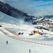 Das komplette Skischulgelände gleich im Tal