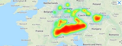 Der Focus der Schneefälle am Mittwoch, 4. Januar 2017.