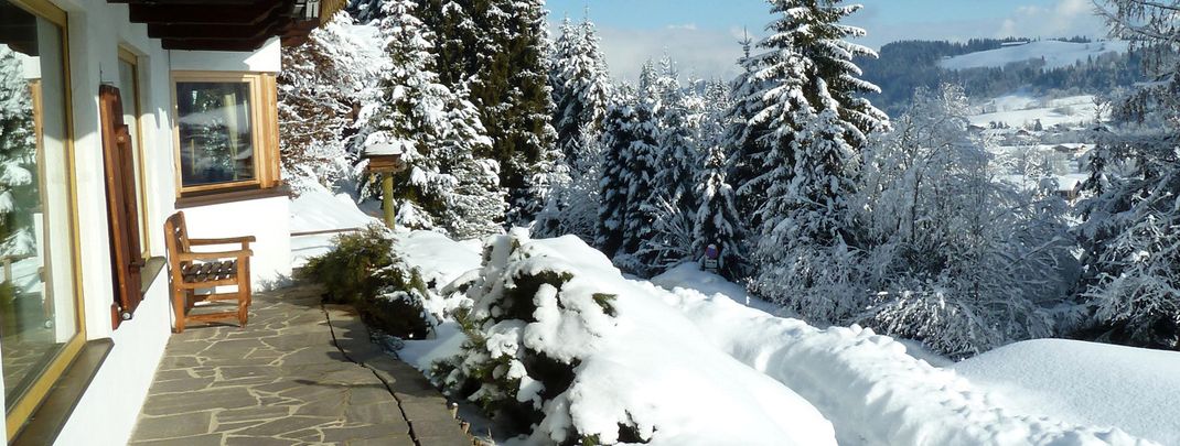 Ausblick Wohnung Panorama im Winter