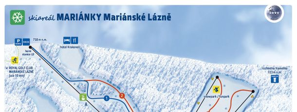 Detaillierte Infos zum Skiurlaub im Skigebiet Marianske Lazne