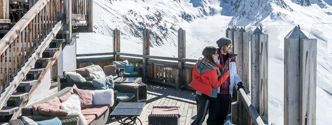 Einmalige Sonnenterrassen laden in Obergurgl-Hochgurgl zum Relaxen ein.