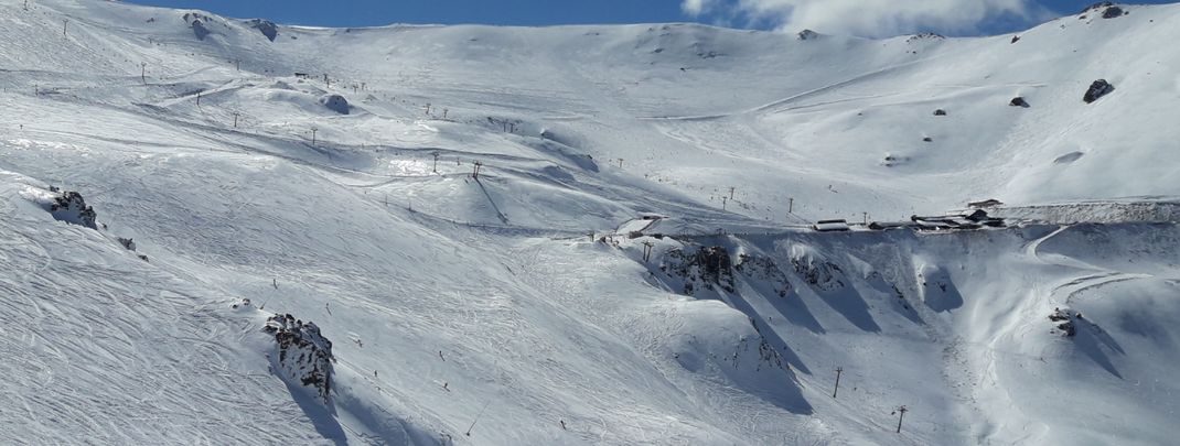 Aussicht auf den Mt Hutt von den Mid Towers