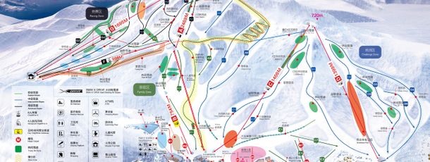 Pistenplan Skigebiet Lake Songhua Resort