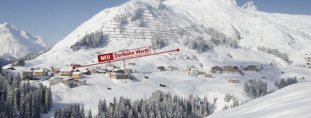 Direkt vom Dorfzentrum wird die neue 8er Gondel starten und so einen direkten Anschluss ans Skigebiet garantieren.