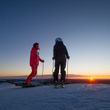 Sonnenuntergang auf der Piste