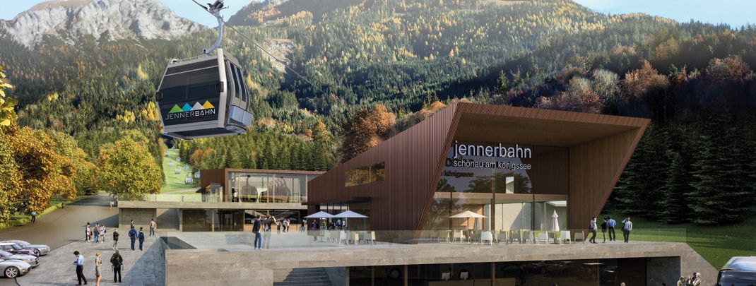 Eine Vision wird wahr: So sieht die Talstation der Jennerbahn ab dem Sommer aus.