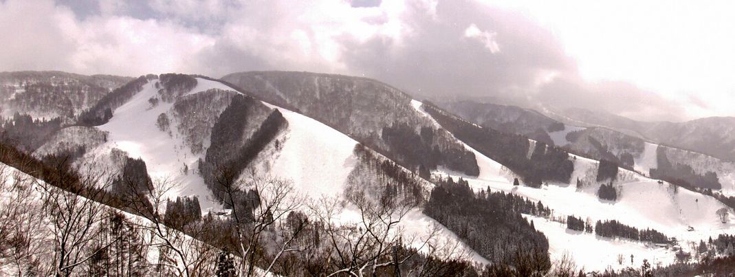 Panoramic view over Nozawa Onsen