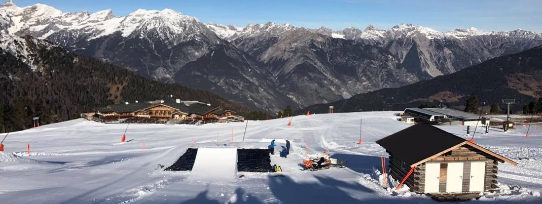 Die Fisser Nordseite mit dem Snow Park.