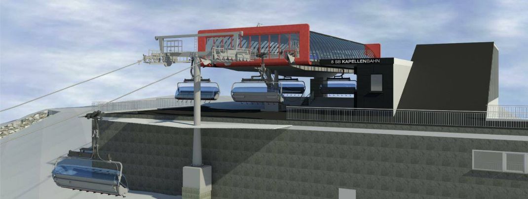 Die Kapellenbahn wird durch eine moderne 8er Sesselbahn ersetzt.