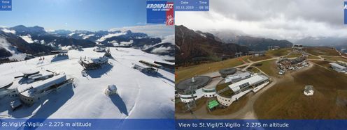 Innerhalb von 24 Stunden hat sich der Kronplatz in eine Winterlandschaft verwandelt.