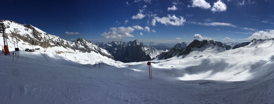 Skifahren auf der Zugspitze