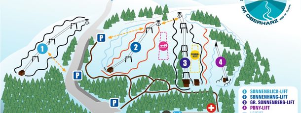 Pistenplan Skigebiet St Andreasberg Sonnenberg