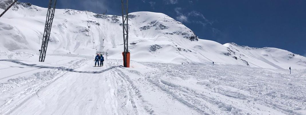 Reichlich Neuschnee liegt auch noch Ende Mai auf den Gletschern, wie hier im Kaunertal.