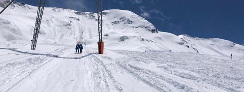 Reichlich Neuschnee liegt auch noch Ende Mai auf den Gletschern, wie hier im Kaunertal.