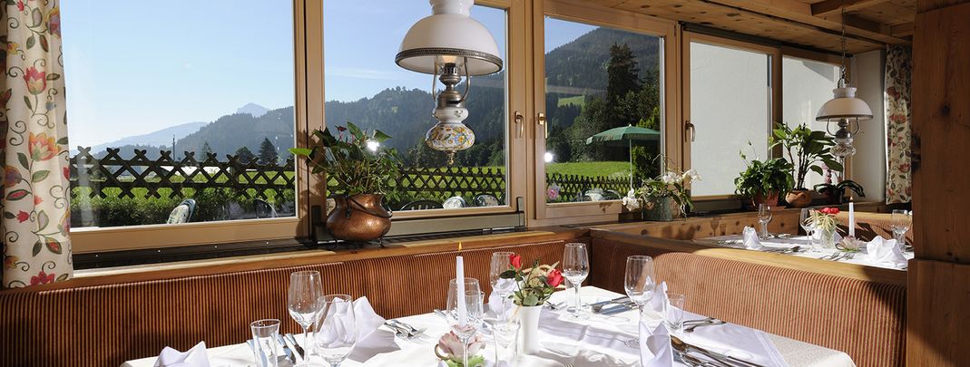 Der Speisesaal mit tollem Ausblick