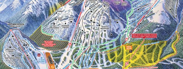 Pistenplan Red Mountain Resort - Front