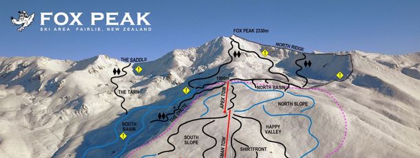 Pistenplan Fox Peak Ski Area