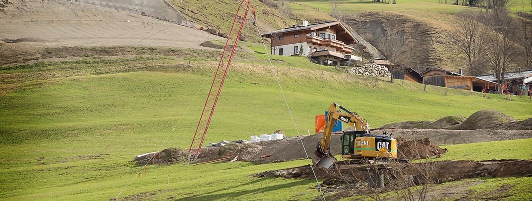 Die Bauarbeiten für die neue Sonnbergbahn laufen bereits auf Hochtouren.