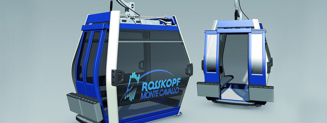 Die Kabinen der TMX Panorama bieten Platz für 8 Personen.