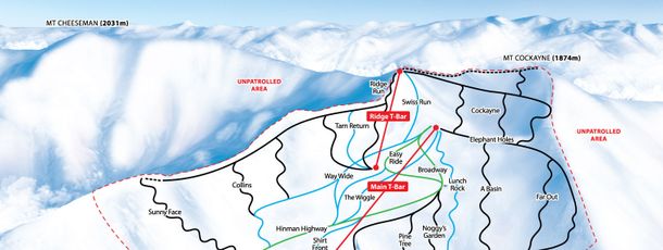 Pistenplan Mt Cheeseman