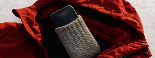 Our insider tip for protecting your battery in extreme cold: Slip your smartphone into a wool sock.