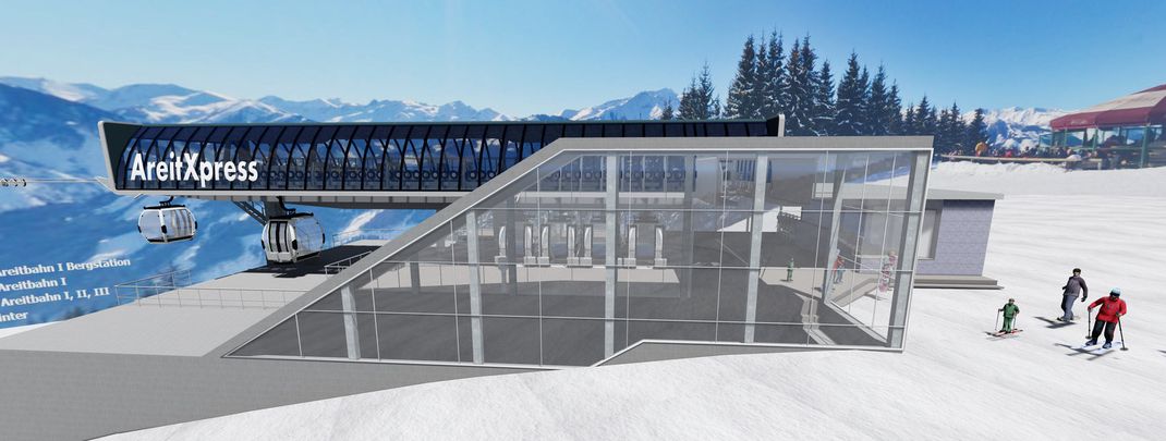 Die Bergstation des neuen areitXpress auf der Schmitten in Zell am See-Kaprun.