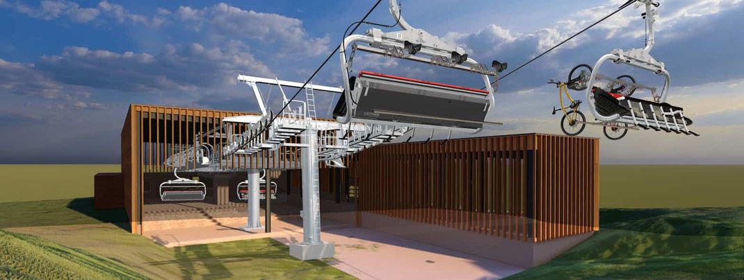 Im Sommer können Fahrräder transportiert werden.