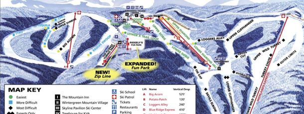 Information about the ski resort Wintergreen Ski Resort