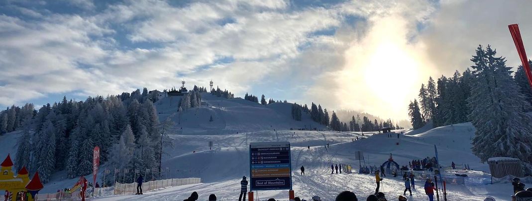 Ausblick auf den Teilbereich Alpendorf am Übungslift Obergass.