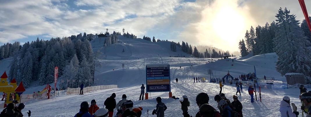 View of the Alpendorf section at the Obergass practice lift.