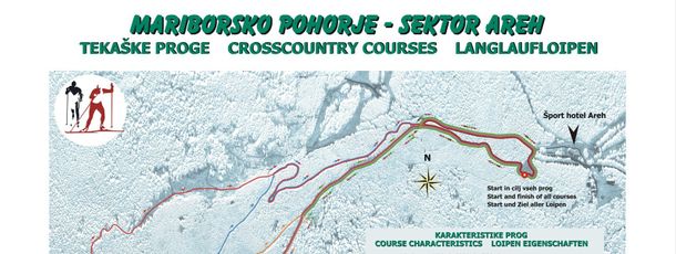 Detaillierte Infos zum Langlauf und den Loipen im Langlaufgebiet Maribor Pohorje - Sektor Areh