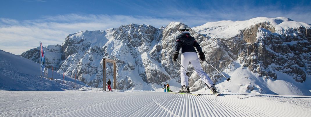 110 Pistenkilometer mit tollem Panorama.