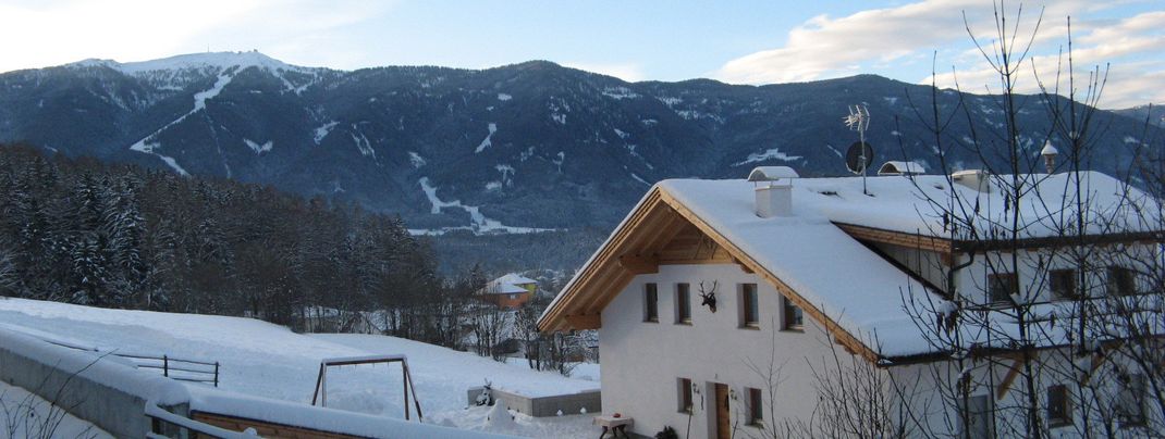 Unser Skiberg Kronplatz im Hintergurnd