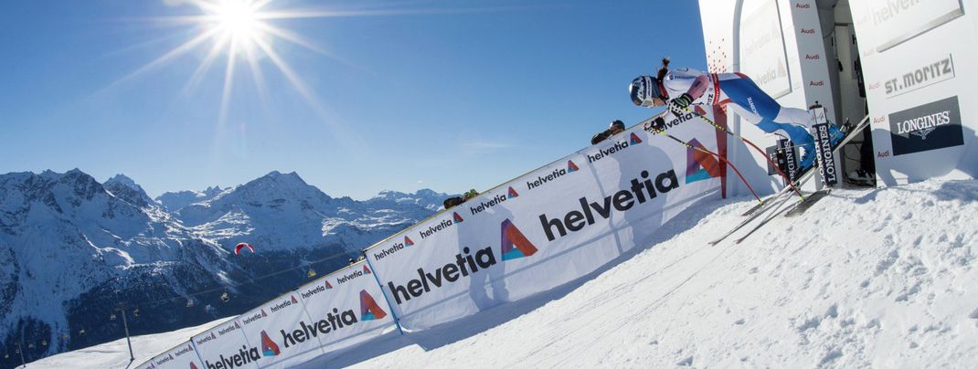 Die Damen des internationalen Skirennsports messen sich auf der Corviglia, dem St. Moritzer Hausberg, im Super-G.