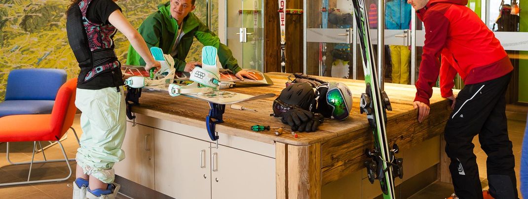 Ski Area mit Werkbank