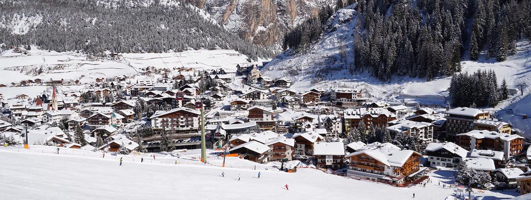 Wolkenstein in Gröden im Winter