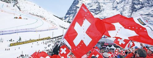Bis zu 80.000 Fans werden im Laufe des Rennwochenendes in Wengen erwartet.