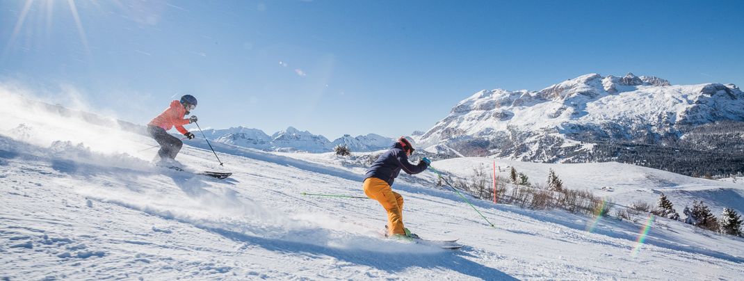 Alta Badia boasts 130 kilometers of slopes and is part of the Dolomiti Superski network.