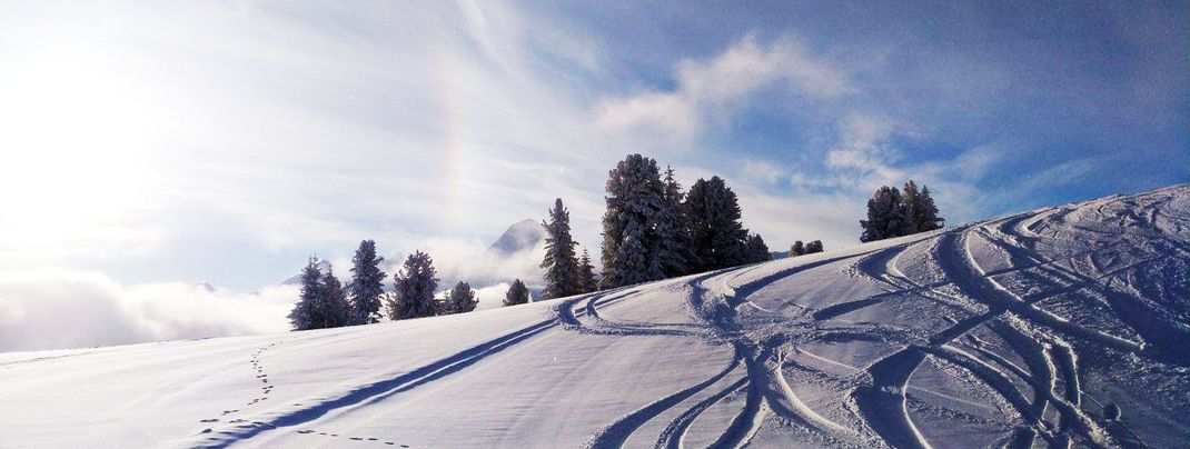 Aktuelle Schneelage in Mayrhofen im Zillertal. Hier werden 14 Zentimeter Neuschnee erwartet.