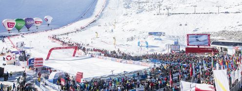Das Zielgelände am Rettenbachferner in Sölden.