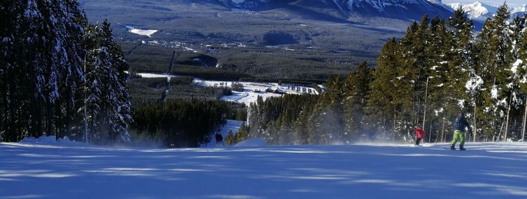 The slopes at Lake Louise boast breathtaking views.