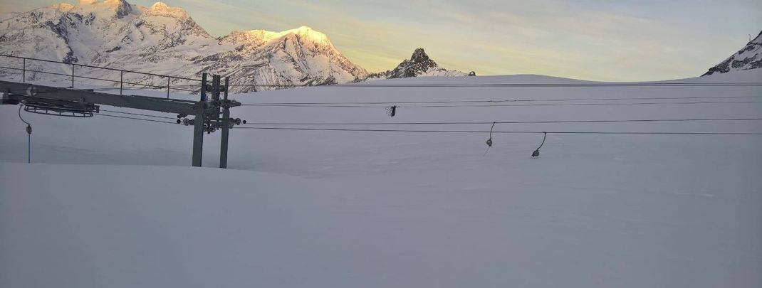 Is this Steamboat Springs? Get ready for deep powder in Saas Fee.