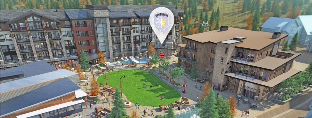 So wird das Gelände des Limelight Hotel Snowmass aussehen.