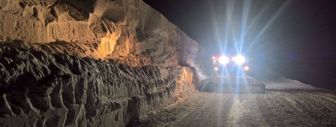 Extreme Schneewände in Saas Fee