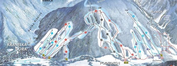 Pistenplan Kranjska Gora